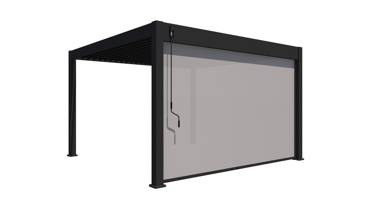 Pavillon-rollo 400x235cm Wetterfest - Anthrazit, Basics, Textil/Metall (400/235/10cm) - WEIDE