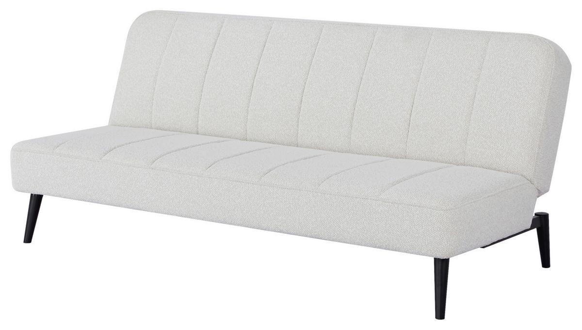 Schlafsofa Lino Beige B: 192 cm - Beige/Schwarz, Design, Holz/Textil (192/82/90cm) - Livetastic