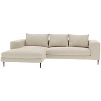 Ecksofa Aurora Ii - Beige/Schwarz, MODERN, Textil (170/325cm) - Trendmanufaktur