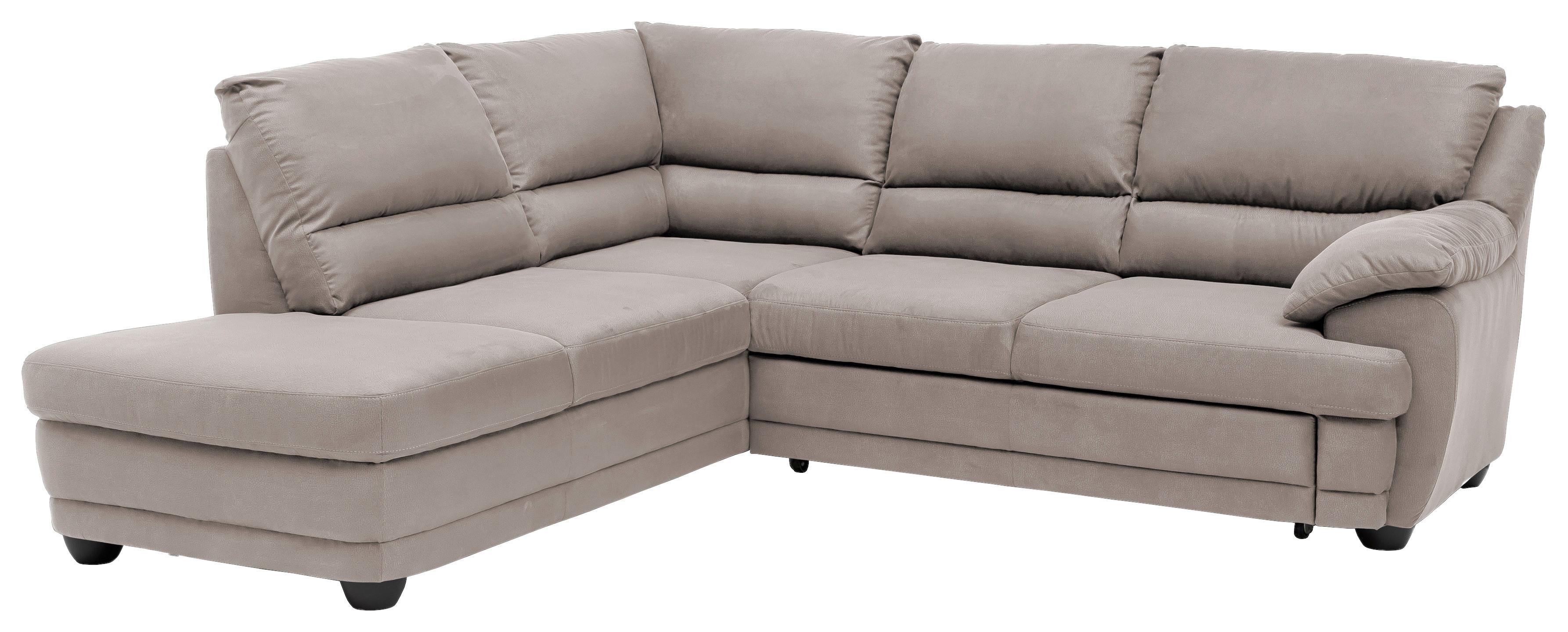 Ecksofa Mit Schlaffunktion Nebolo Beige - Beige/Schwarz, Design, Textil (225/245cm) - Livetastic