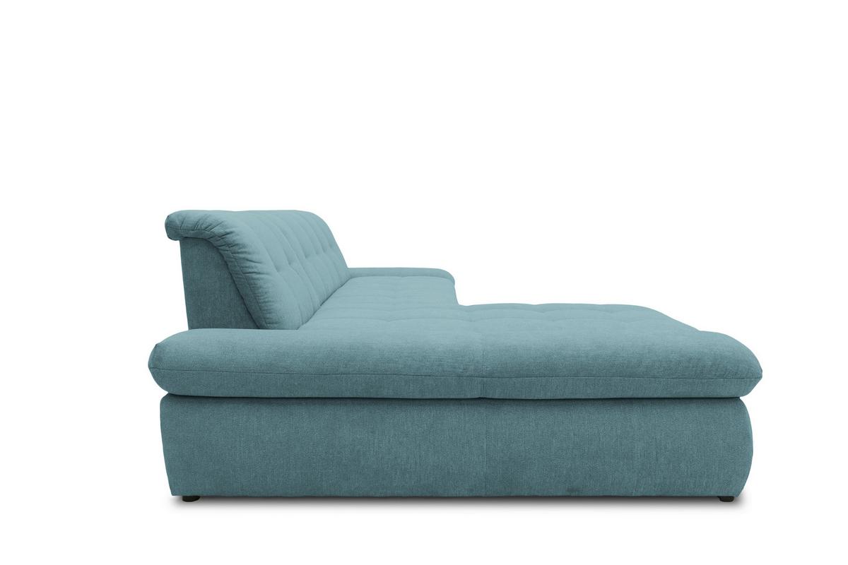 Ecksofa mit Schlaffunktion Moric Petrol Mikrofaser - Chromfarben/Petrol, KONVENTIONELL, Textil (172/300cm) - MID.YOU