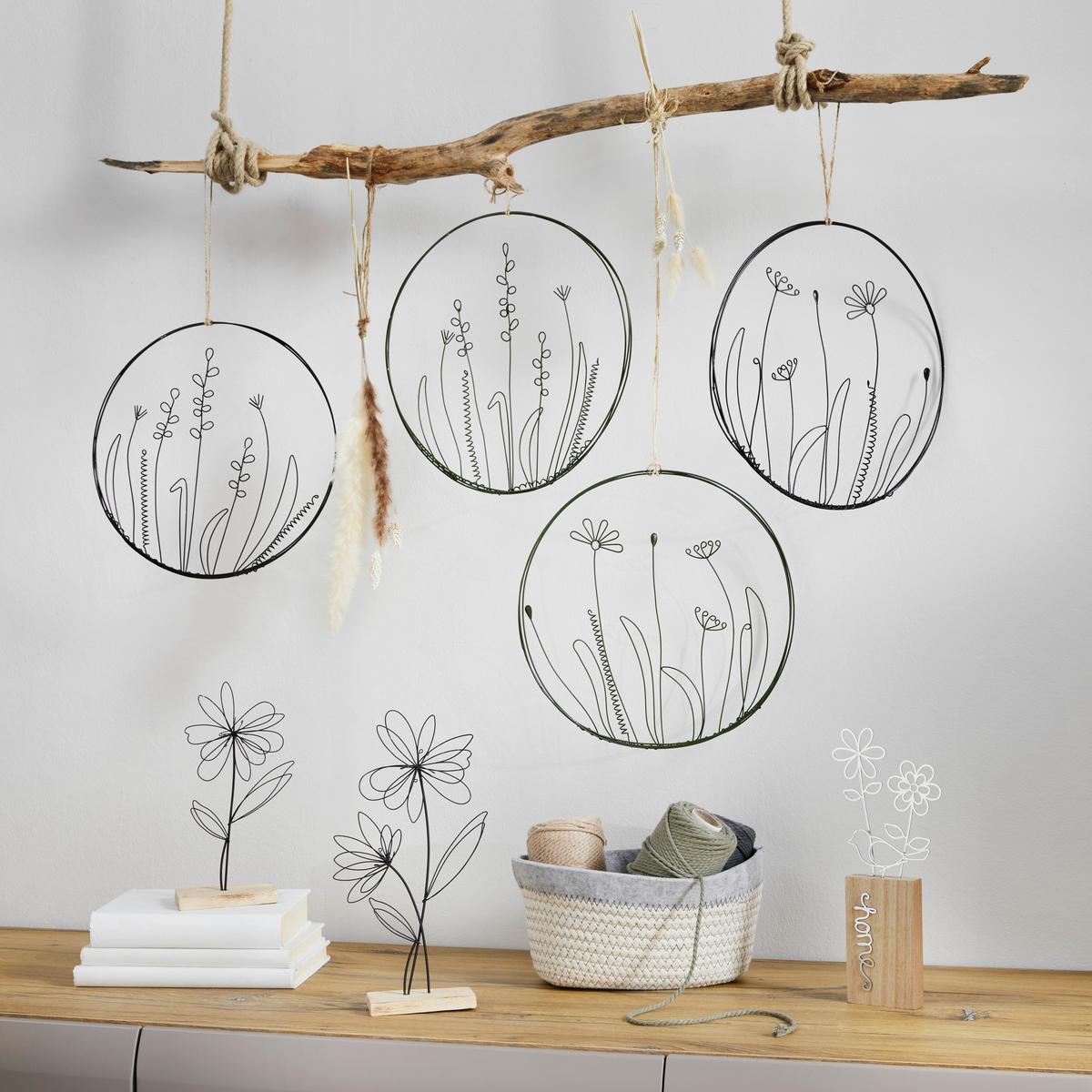 Dekoblume Fiorza - Naturfarben, KONVENTIONELL, Holz/Metall (10/2/26cm) - Luca Bessoni