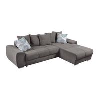 Rohová sedačka CHICAGO, oboustranná, šedá - šedá/barvy stříbra, Moderní, textil/plast (270/80/185cm)