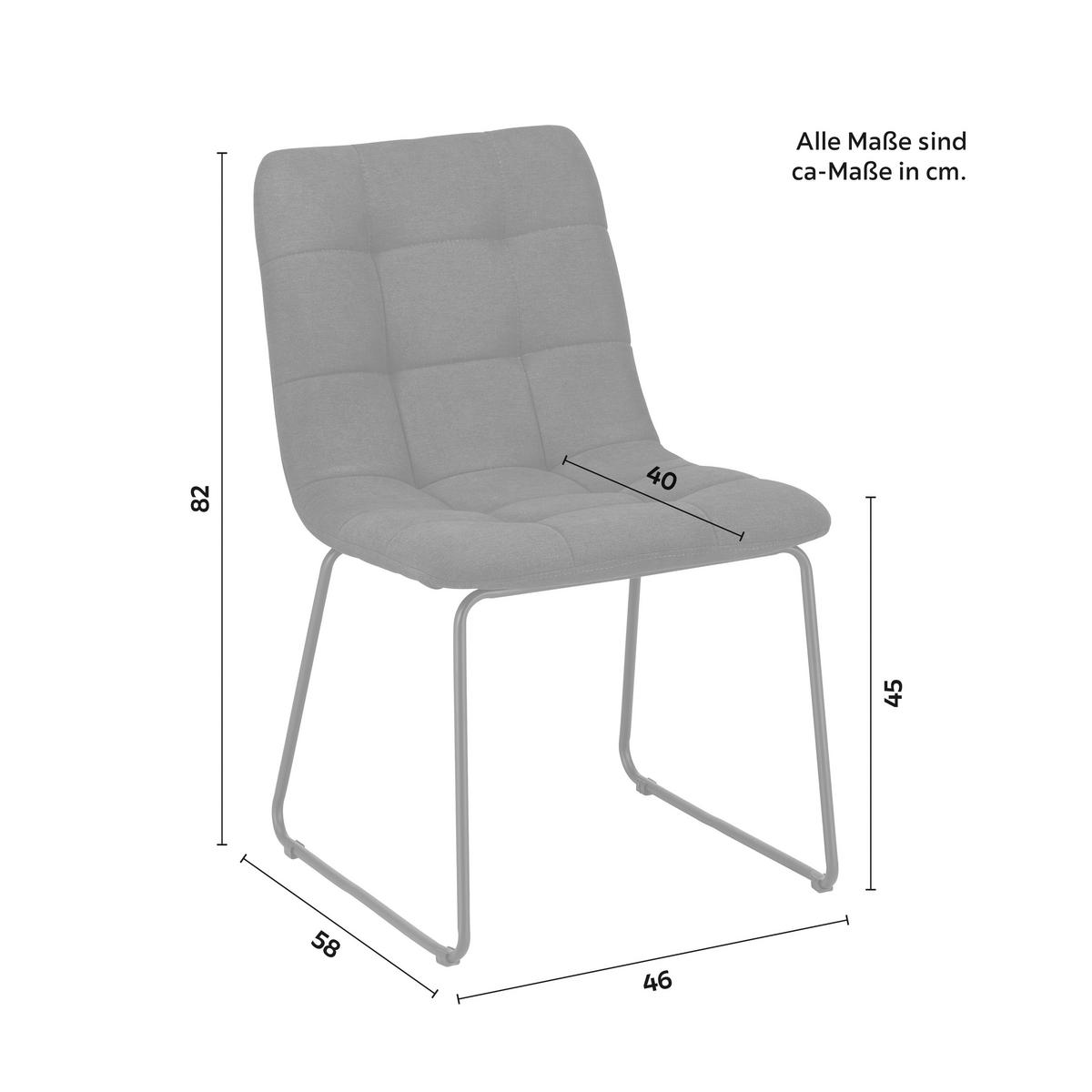 Židle MIA tmavěšedá - černá/tmavě šedá, Moderní, kov/dřevo (46/82/58cm) - Bessagi Home