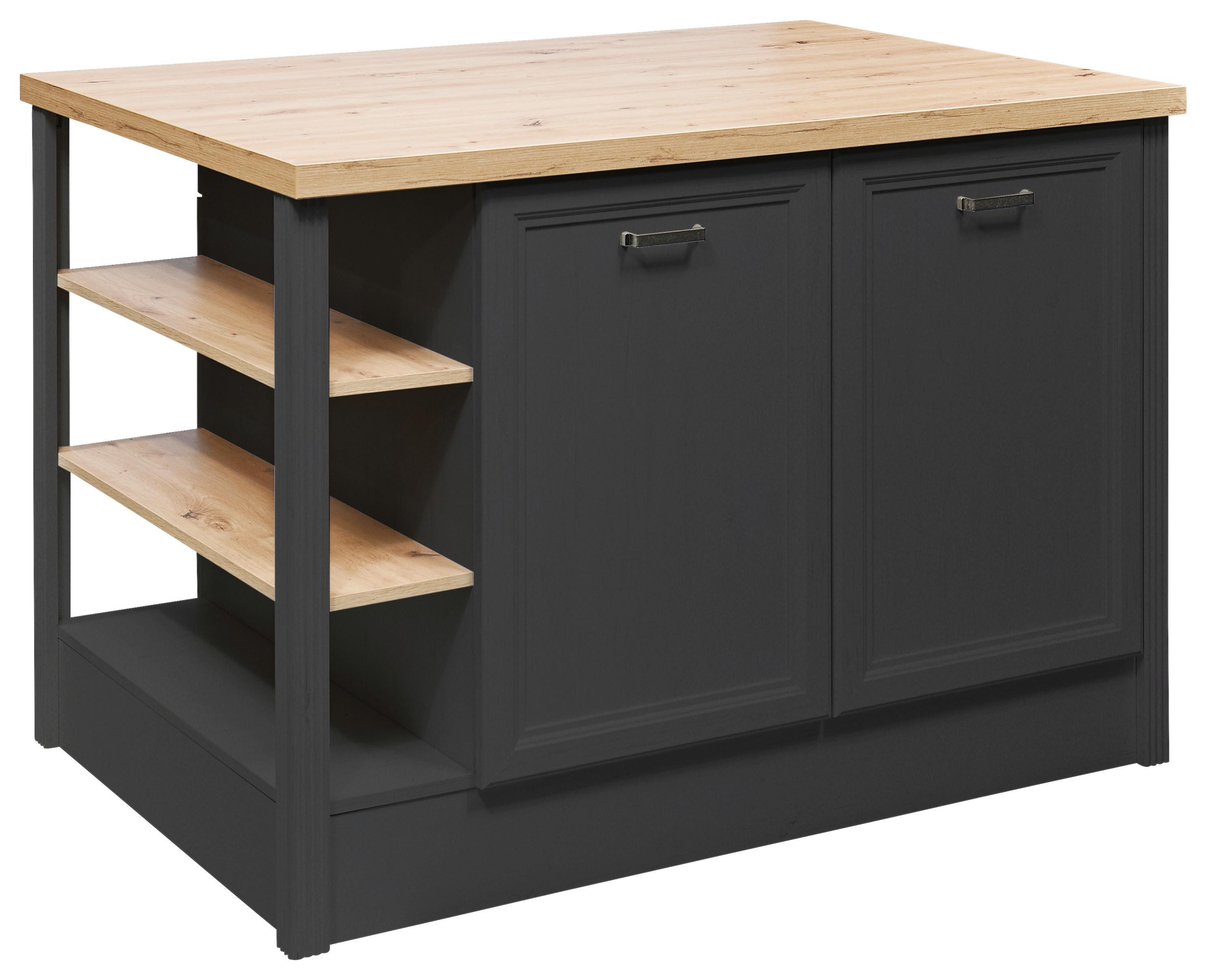 Konyhasziget Jasmin - Artisan tölgy/antracit, Modern, faalapú anyag (130/91/90cm)