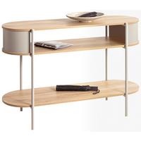 Konzolový stolík Memphis, š: 110 cm - kašmírová/farba duba, Trend, kov/kompozitné drevo (110/76/39cm)