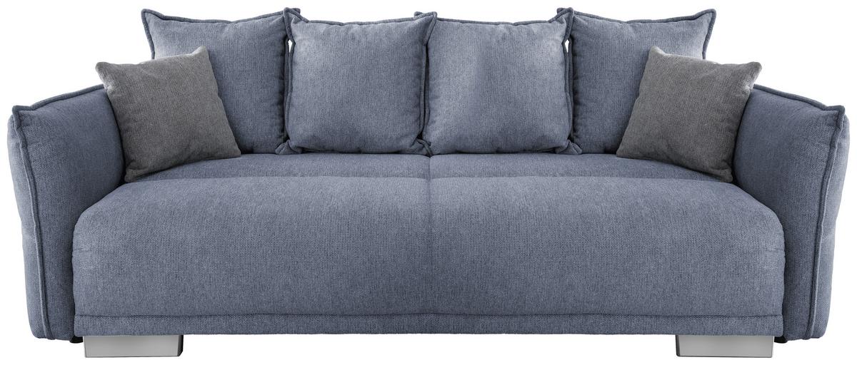 Bigsofa Pera, Hellblau B: 242 cm - Chromfarben/Silberfarben, MODERN, Textil (242/71/90/131cm) - Livetastic