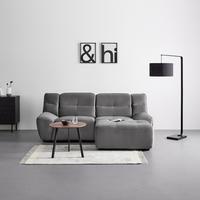 Sedacia súprava WEGA, pravá, sivá farba - sivá, Modern, kov/textil (220/88/165cm) - Bessagi Home