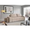 Schlafsofa Ines Beige B: 258cm - Beige/Schwarz, Design, Textil (258/98/95cm) - Livetastic