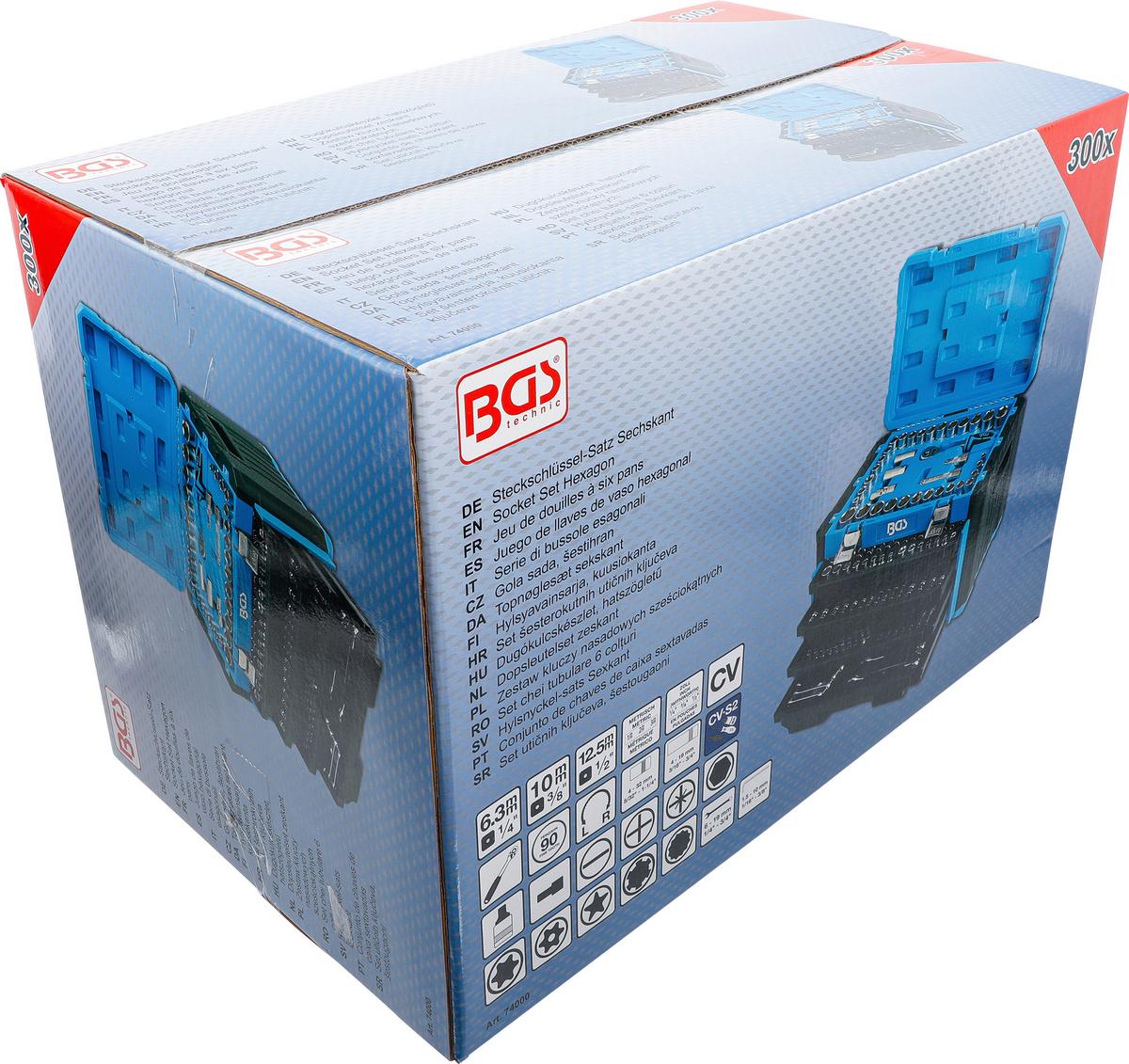 Steckschlüsselsatz Sechskant - Blau/Schwarz, Basics (53,4/32,5/36,6cm)