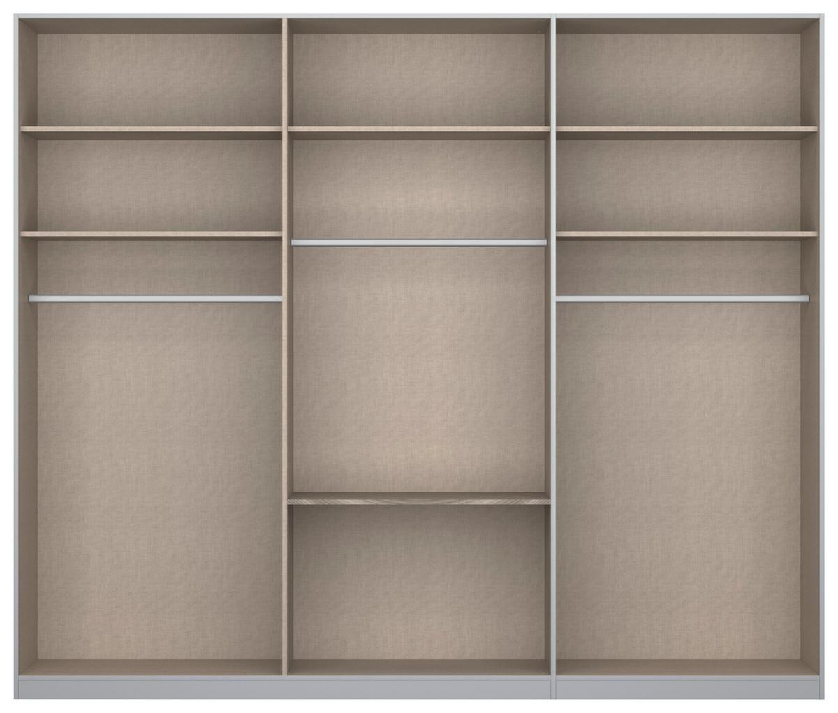 Drehtürenschrank Alabama Grau Metallic B: 271 Cm - Grau, MODERN, Holzwerkstoff (271/229/54cm) - Rauch Möbel