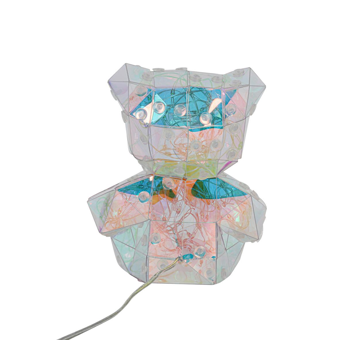 LED-Dekoleuchte Carolina - Transparent/Rot, Basics, Kunststoff (11,5/11/13,5cm) - Luca Bessoni