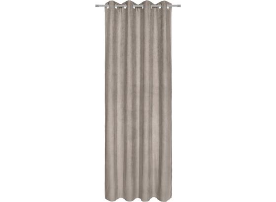 Záves S Krúžkami Velours - sivá, Konvenčný, textil (140/245cm) - Mömax modern living Záves S Krúžkami Velours - sivá, Konvenčný, textil (140/245cm) - Mömax modern living