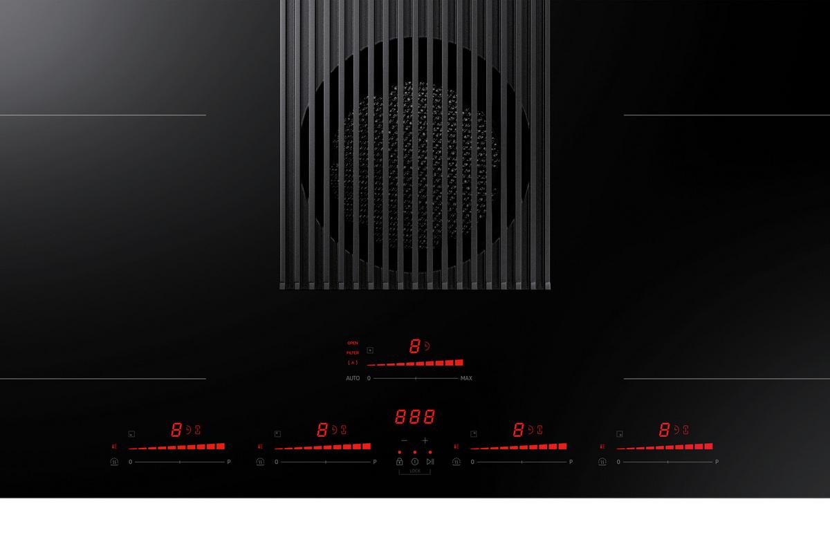 Kochfeld-Dunstabzug-Kombi Nz84t9747vk/Ur - Schwarz, MODERN, Glas/Kunststoff (83/21,1/51,5cm) - Samsung