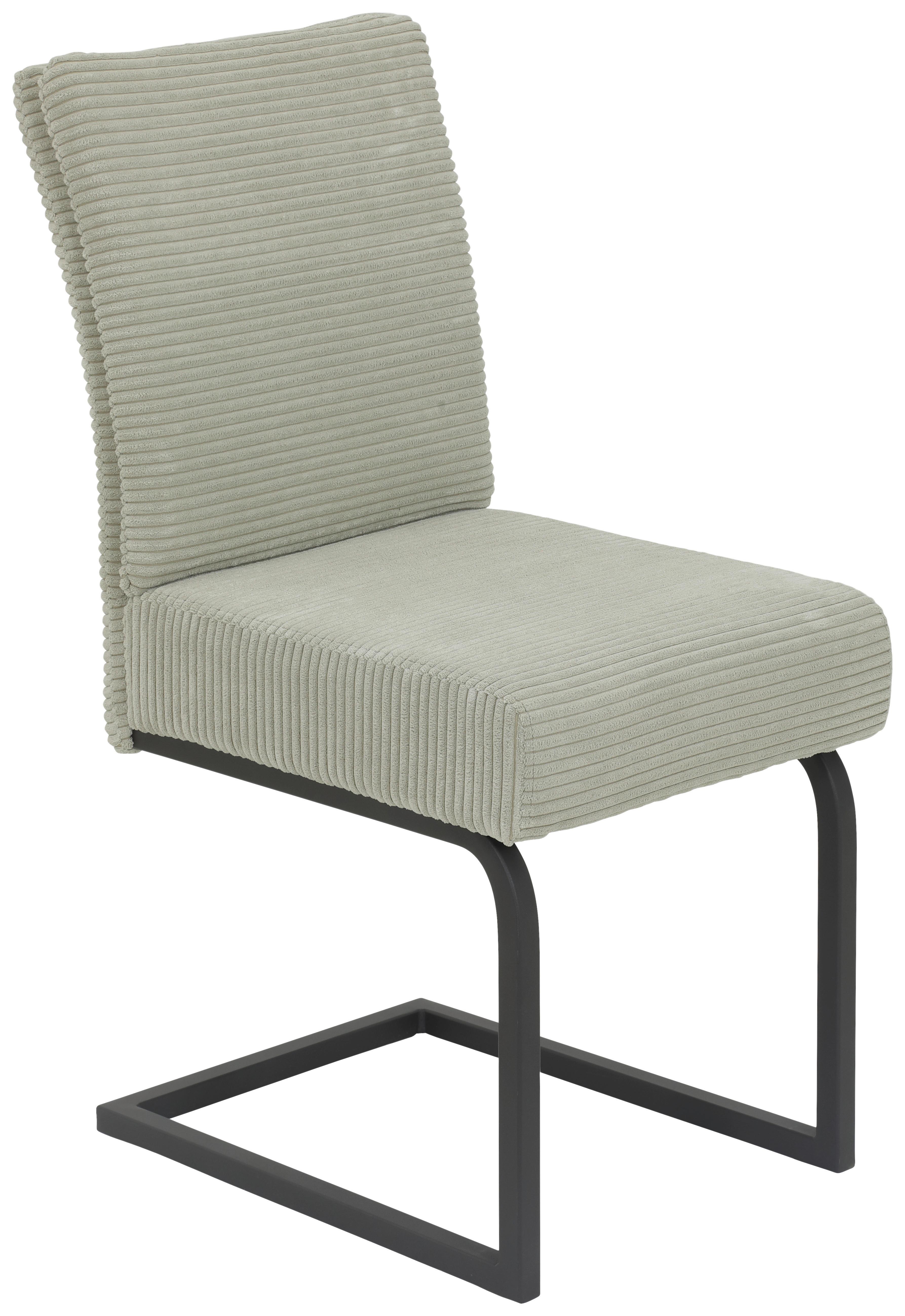 Schwingstuhl Olivia Giga-S - Beige/Schwarz, MODERN, Textil/Metall (61/91/43cm)