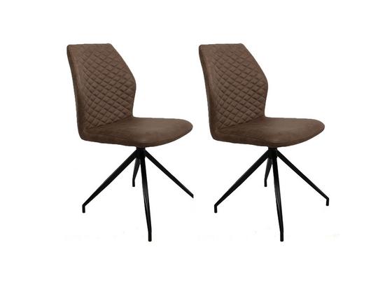 Stuhl-Set Grayson 2-Er Set Braun - Taupe/Hellbraun, LIFESTYLE, Textil/Metall (45/91/49cm) - Livetastic Stuhl-Set Grayson 2-Er Set Braun - Taupe/Hellbraun, LIFESTYLE, Textil/Metall (45/91/49cm) - Livetastic