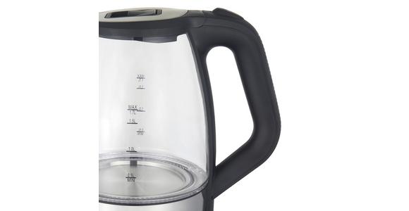 Wasserkocher Kate Klar/schwarz Glas 1,7 Liter 2.200w - Klar/Edelstahlfarben, KONVENTIONELL, Glas/Kunststoff (21,2/23,4/15,7cm) - Bono