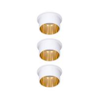 Deckenleuchte 3er-Set Ø 6,8 cm 3-Flammig, dimmbar - Goldfarben/Weiß, Basics, Metall (6,8/3,3cm) - Paulmann