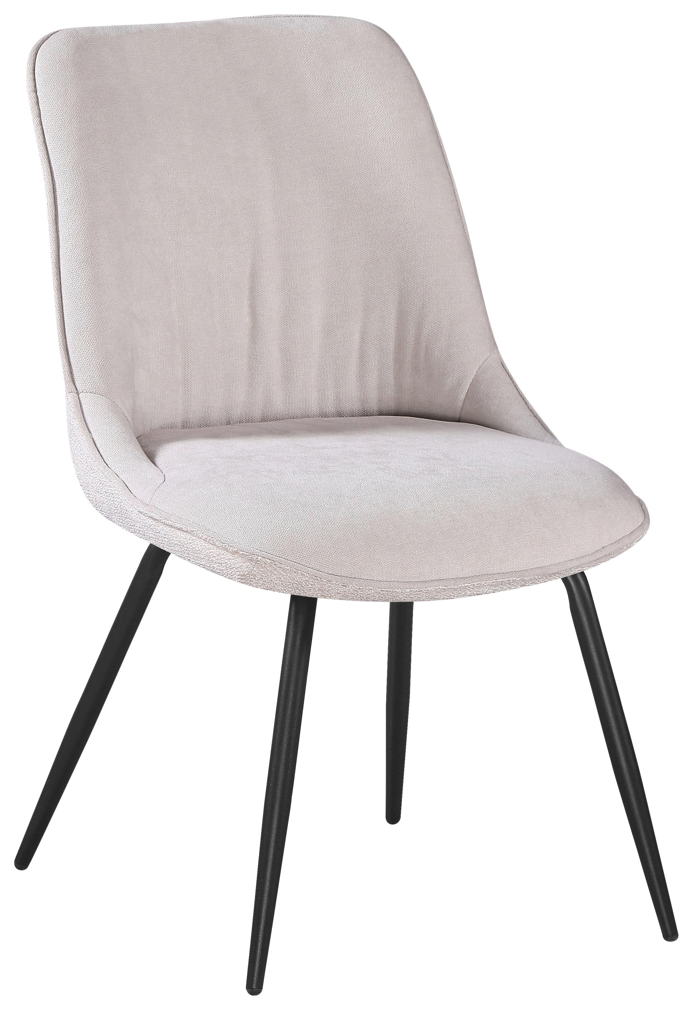 ŽIDLE NOVA - černá/béžová, Moderní, kov/textil (51/85/61cm) - Premium Living