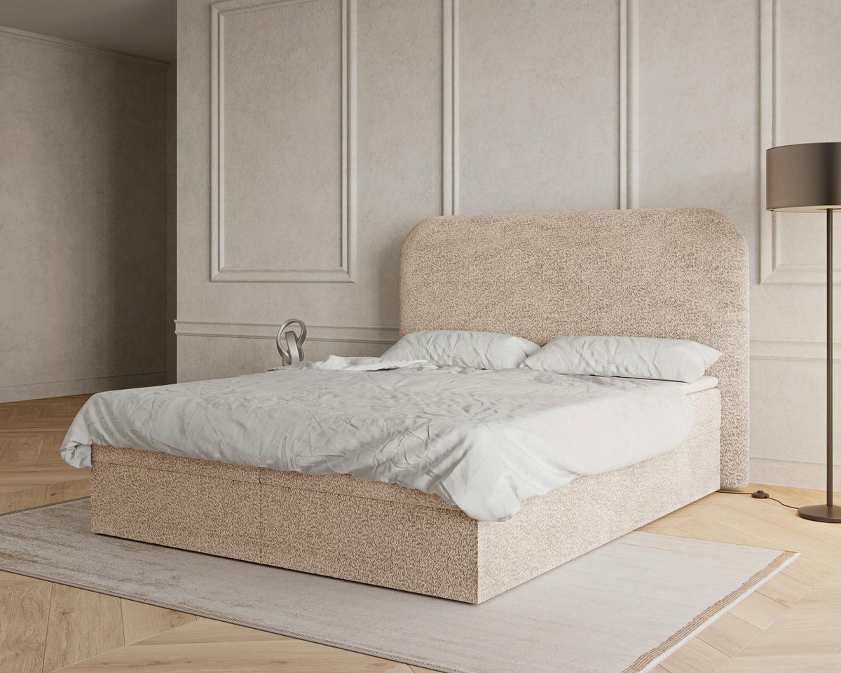 BOXBETT London Beige 140x200cm - Beige/Schwarz, MODERN, Holz/Kunststoff (140/200cm) - MID.YOU