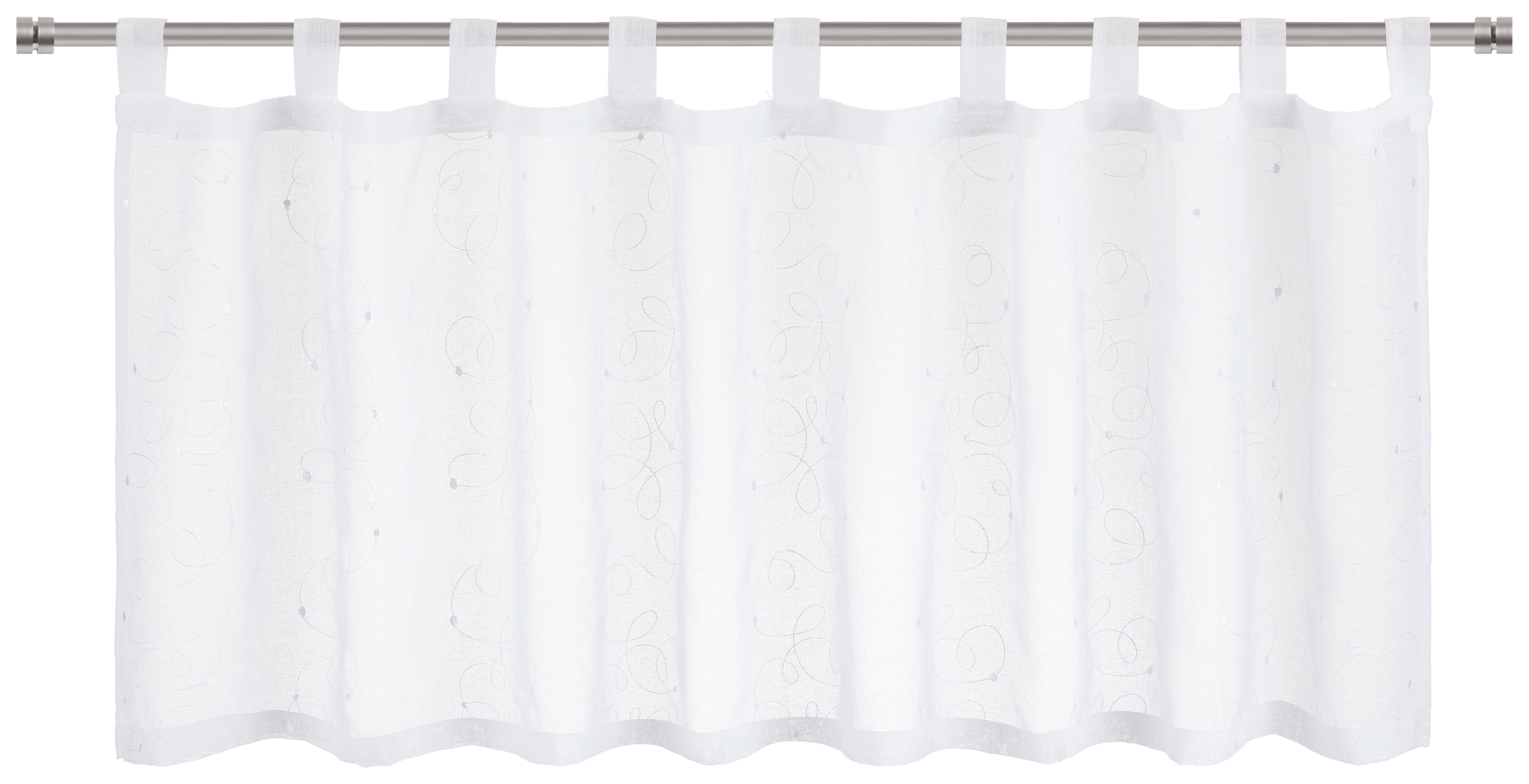 ZÁCLONA KRÁTKÁ Fiona, 50/140 cm, bílá - bílá, Romantický / Rustikální, textil (140/50cm) - Modern Living