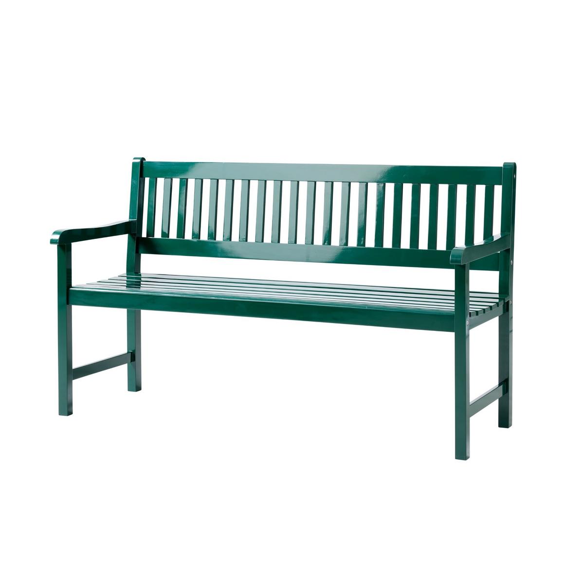 Gartenbank Mahagoniholz 3-Sitzer Brighton - Dunkelgrün/Grün, Natur, Holz (150/89/59cm) - Gardenson