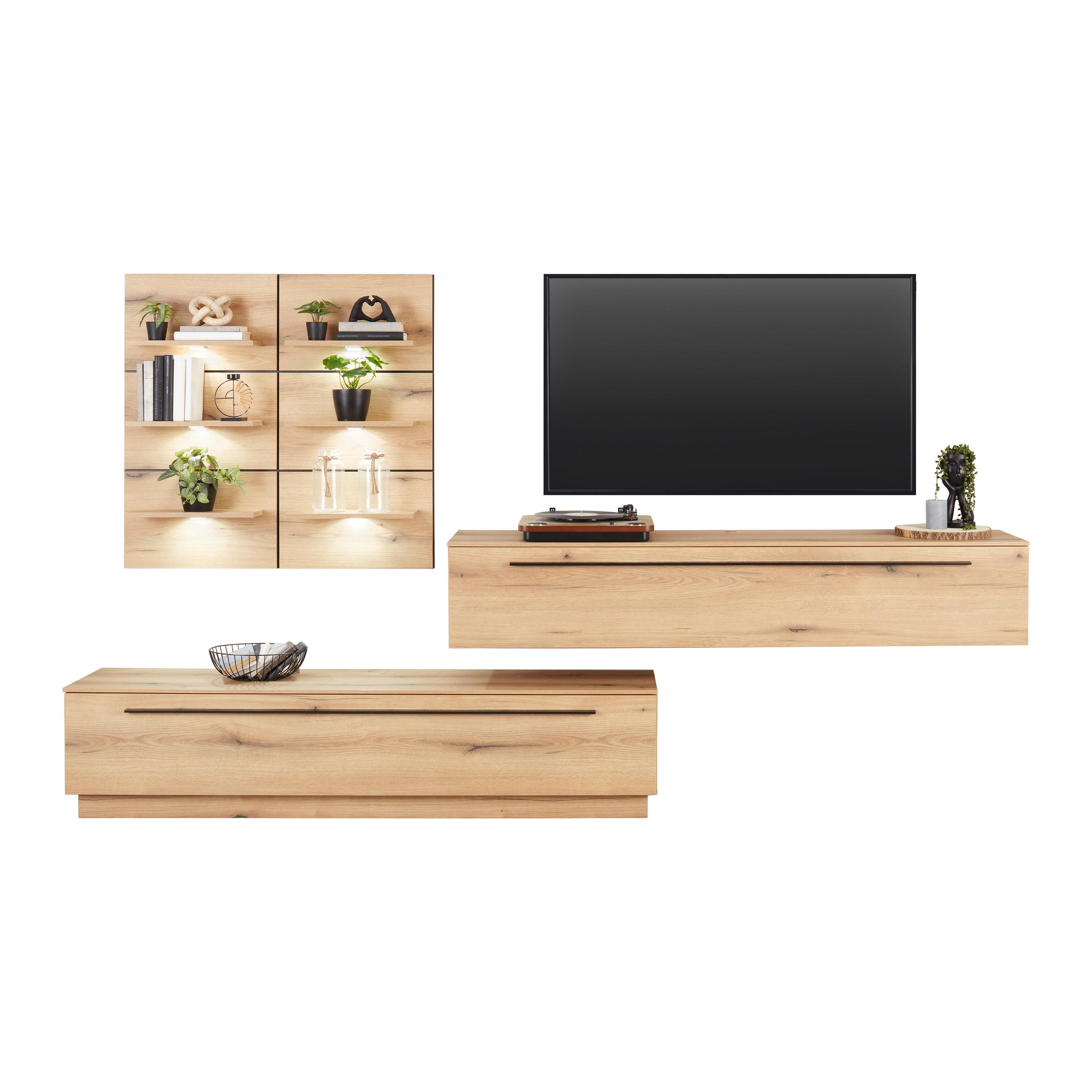 Stapelprogramm Mateo - Eichefarben, MODERN, Holzwerkstoff (300/170/40cm)
