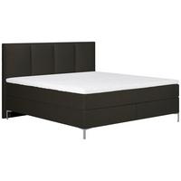 Boxspringbett Graz Anthrazit 180x200 cm inkl. Topper - Anthrazit/Alufarben, MODERN, Textil (180/200cm) - MID.YOU