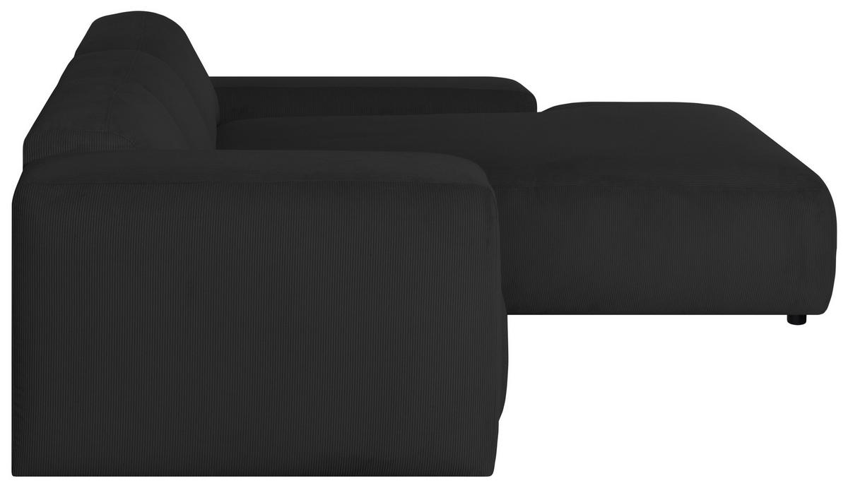 Ecksofa Hannah Schwarz 304x200 cm - Schwarz, Design, Textil (304/200cm) - MID.YOU