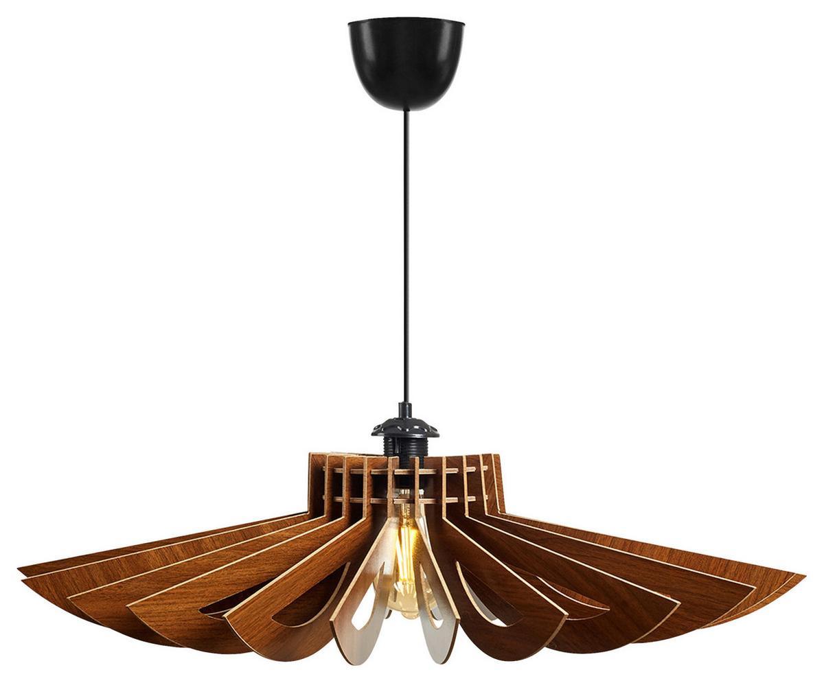 Deckenleuchte, E27 3808007401 - Walnussfarben, Trend, Holz (68/68/50cm) - P & B