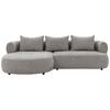 Ecksofa Ferro Grau S: 156x256 cm - Schwarz/Grau, Design, Textil (156/256cm) - Livetastic
