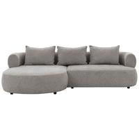 Ecksofa Ferro Grau S: 156x256 Cm - Schwarz/Grau, Design, Textil (156/256cm) - Livetastic