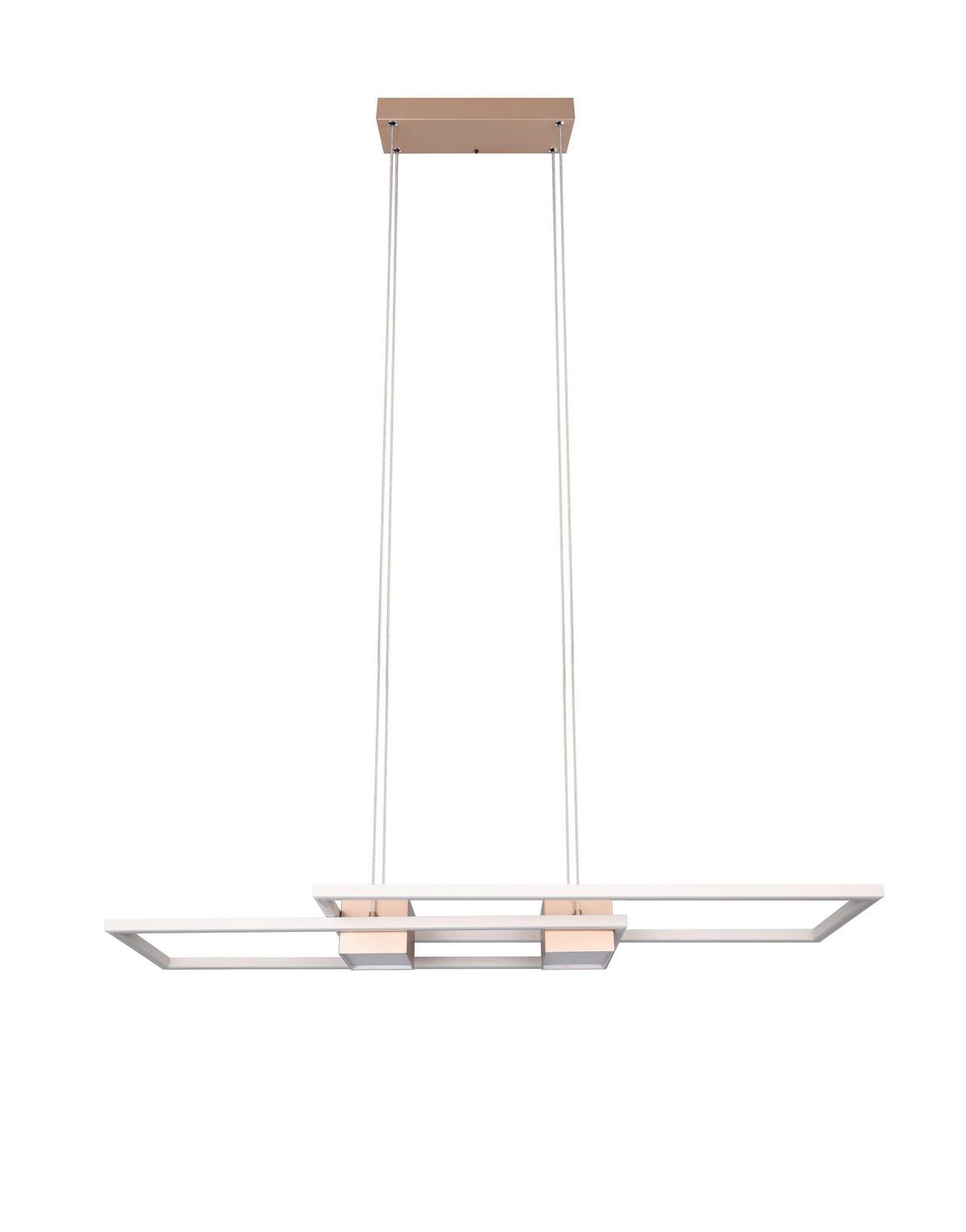 LED-Pendelleuchte 347710465 Albany - Grau/Cappuccino, Design, Metall (100/28/150cm) - Trio Leuchten