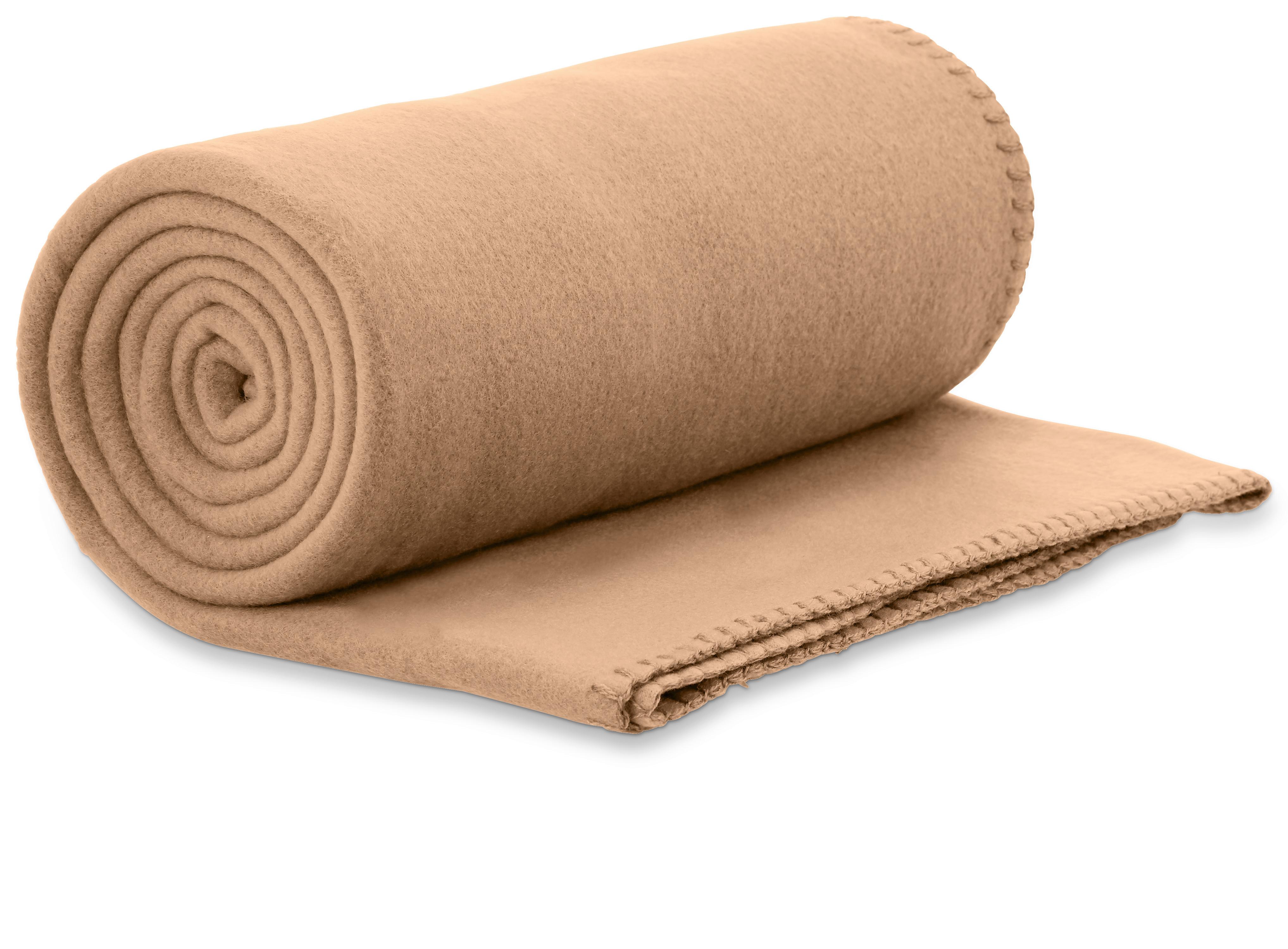 Fleecová deka Bea, 130/160cm, béžová - svetlohnedá, plast (130/160cm) - Modern Living