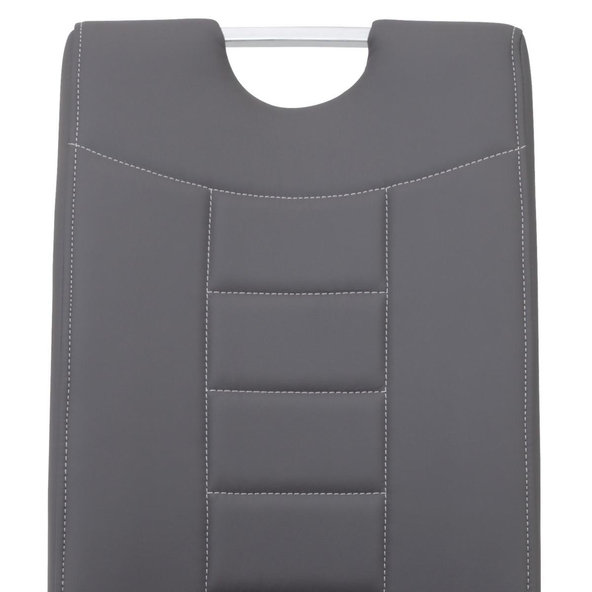 Stuhl-Set Andrea S - Chromfarben/Weiß, MODERN, Textil/Metall (43/100/64cm) - MID.YOU