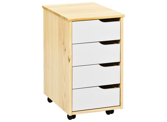 Pojízdný Kontejner Gudjam - bílá/přírodní barvy, Moderní, dřevo/kompozitní dřevo (37/65/45cm) Pojízdný Kontejner Gudjam - bílá/přírodní barvy, Moderní, dřevo/kompozitní dřevo (37/65/45cm)