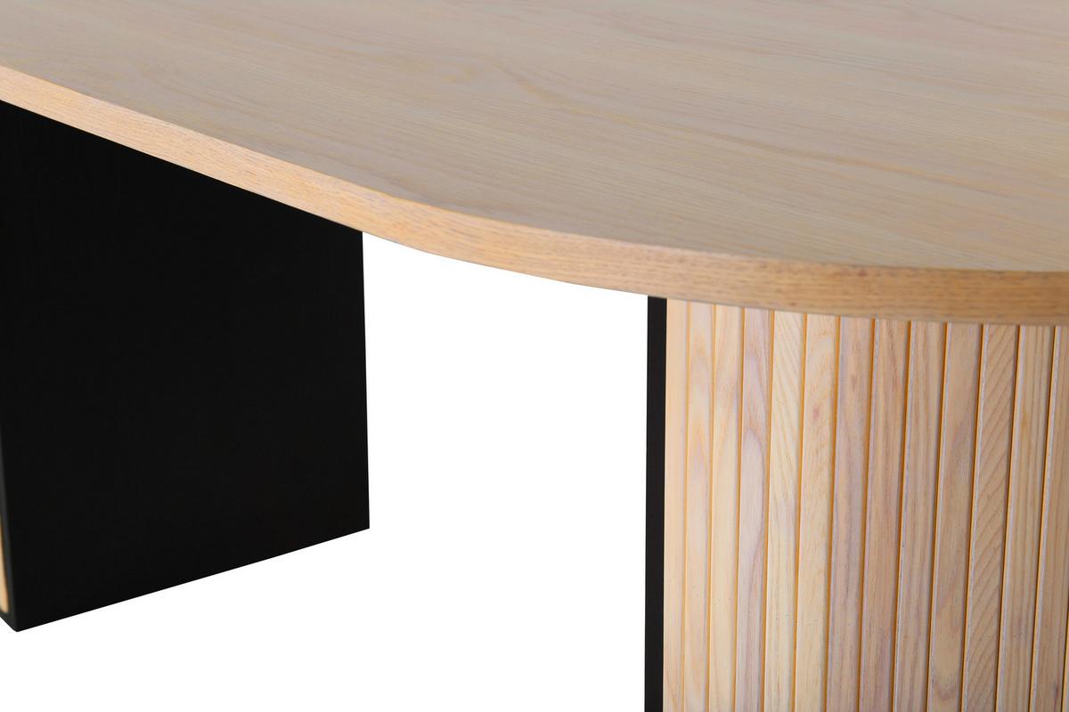 Esstisch Bianca - Eichefarben/Schwarz, Design, Holz/Holzwerkstoff (200/75/90cm) - Livetastic