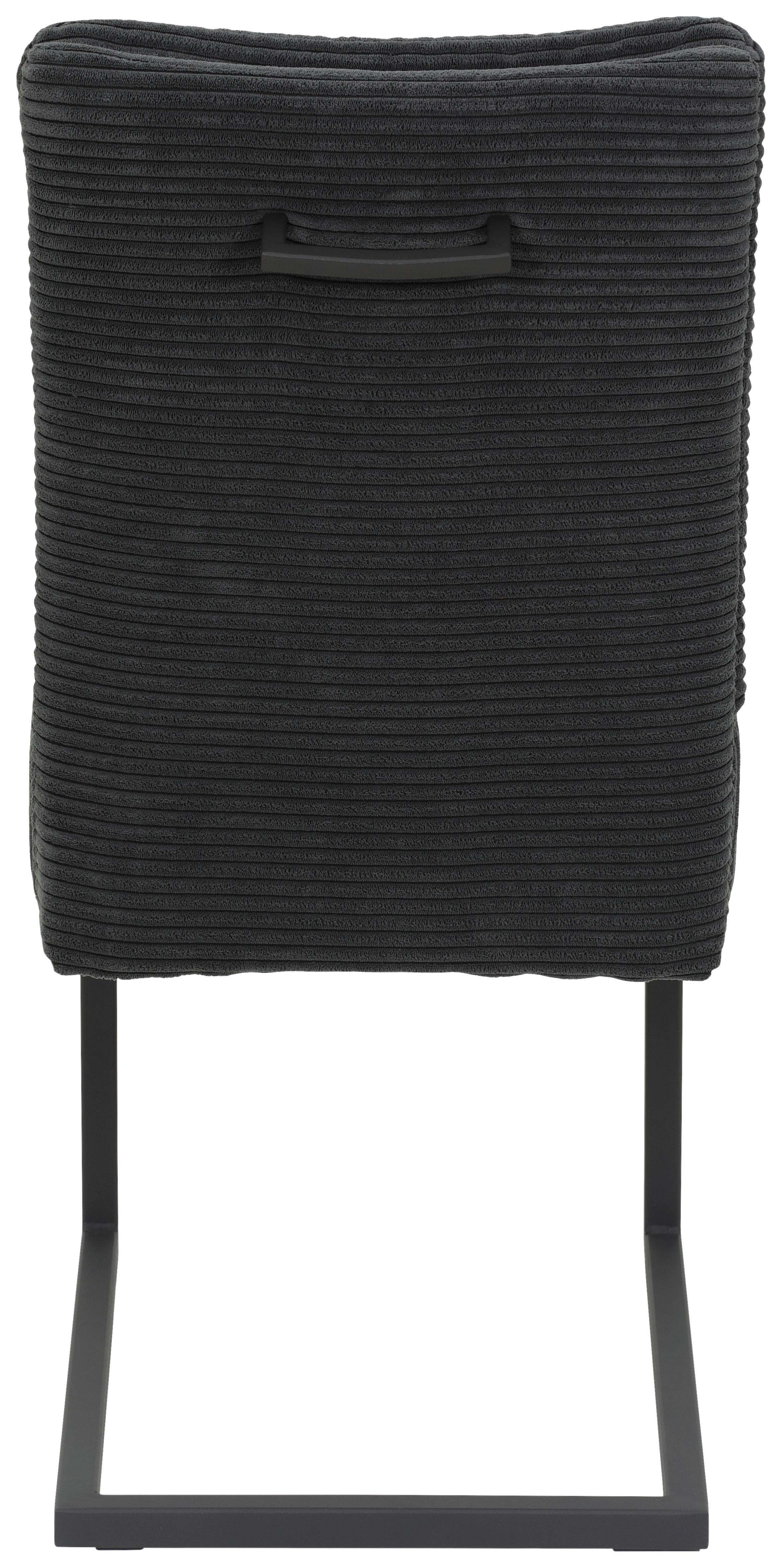 Schwingstuhl Olivia Giga-S - Anthrazit/Schwarz, MODERN, Textil/Metall (61/91/43cm)