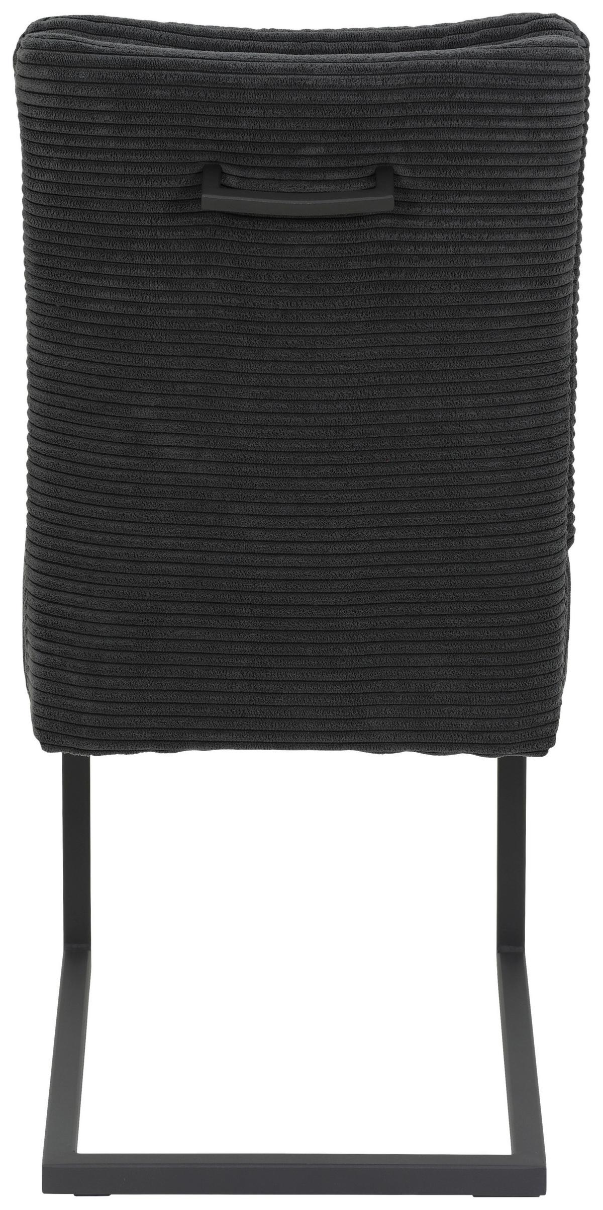 Schwingstuhl Olivia Giga-S - Anthrazit/Schwarz, MODERN, Textil/Metall (61/91/43cm)