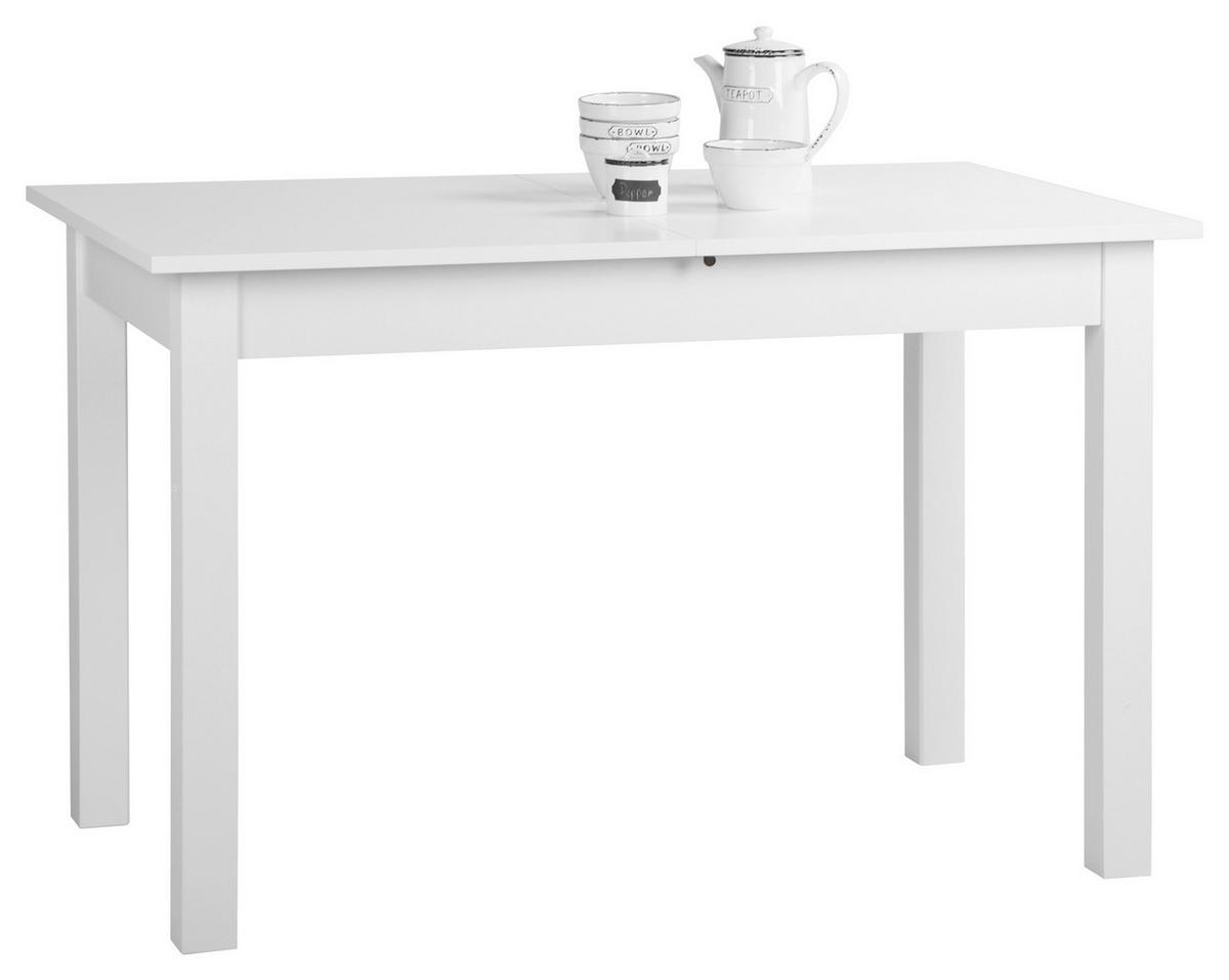 Esstisch Ausziehbar Coburg 120-160x70 Cm Weiß - Weiß, Design, Holzwerkstoff (120/70/76,5cm) - Carryhome