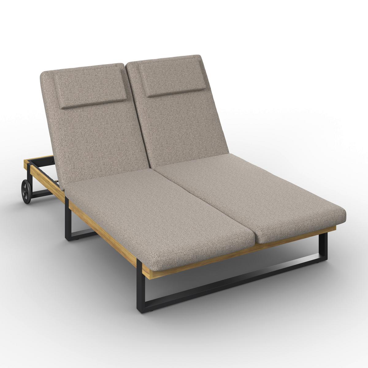 ZÁHRADNÉ LEŽADLO ELENYI - sivá, Modern, kov/drevo (200cm) - Bessagi Garden