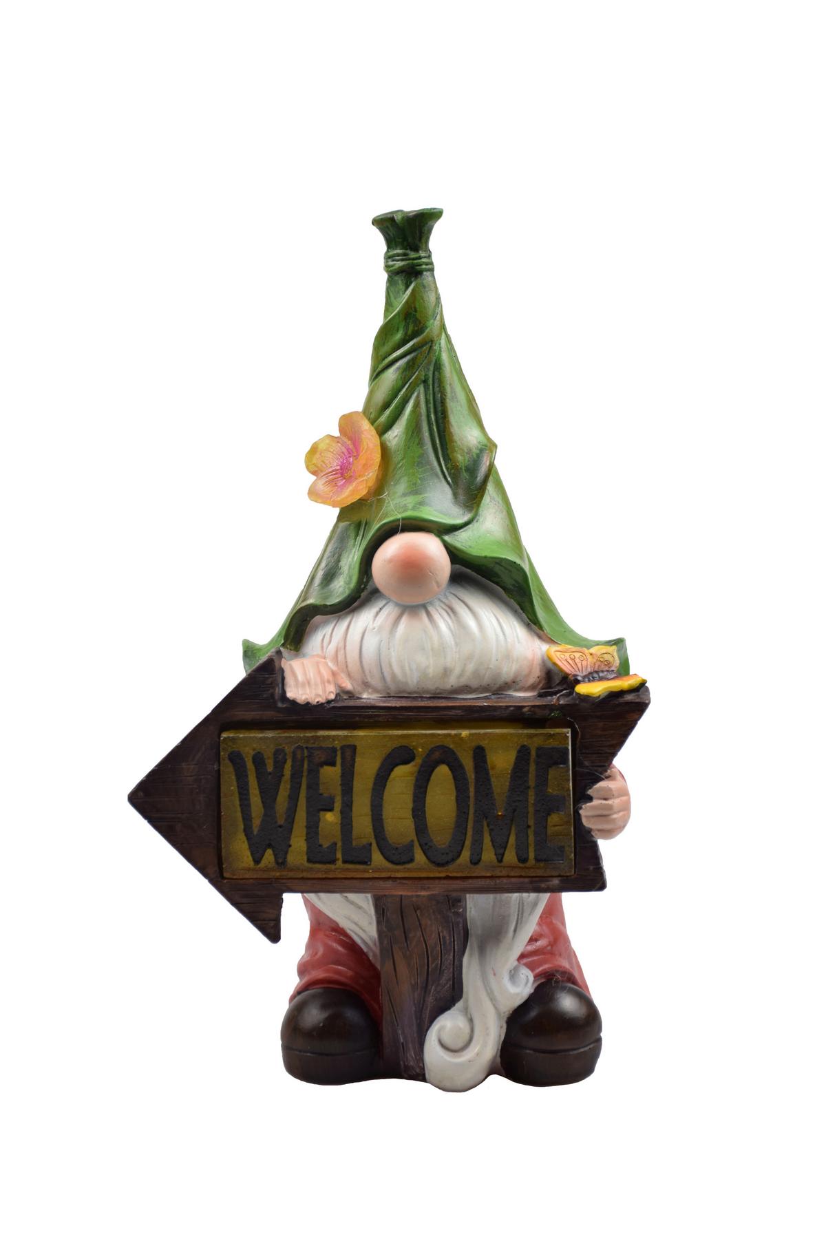 Solarleuchte Zwerg Multicolor Gloomy 2xled Warmweiß H: 25 cm - Gelb/Rot, KONVENTIONELL, Kunststoff (14,5/10/25cm) - Homezone