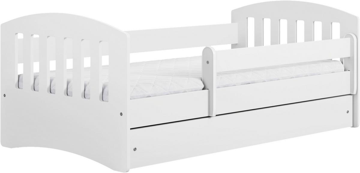 KINDER-/JUNIORBETT Classic Weiß 80x140cm - Birkefarben/Weiß, MODERN, Holz/Holzwerkstoff (80/140cm) - MID.YOU