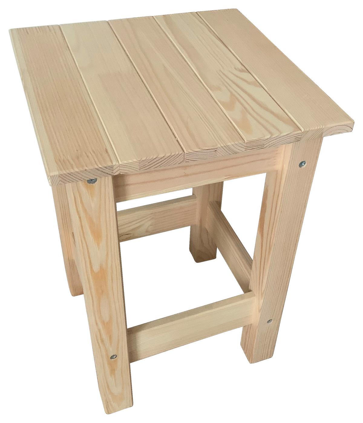 TABURETKA UNI 1 - farba borovice, Konventionell, drevo (33/45/33cm)