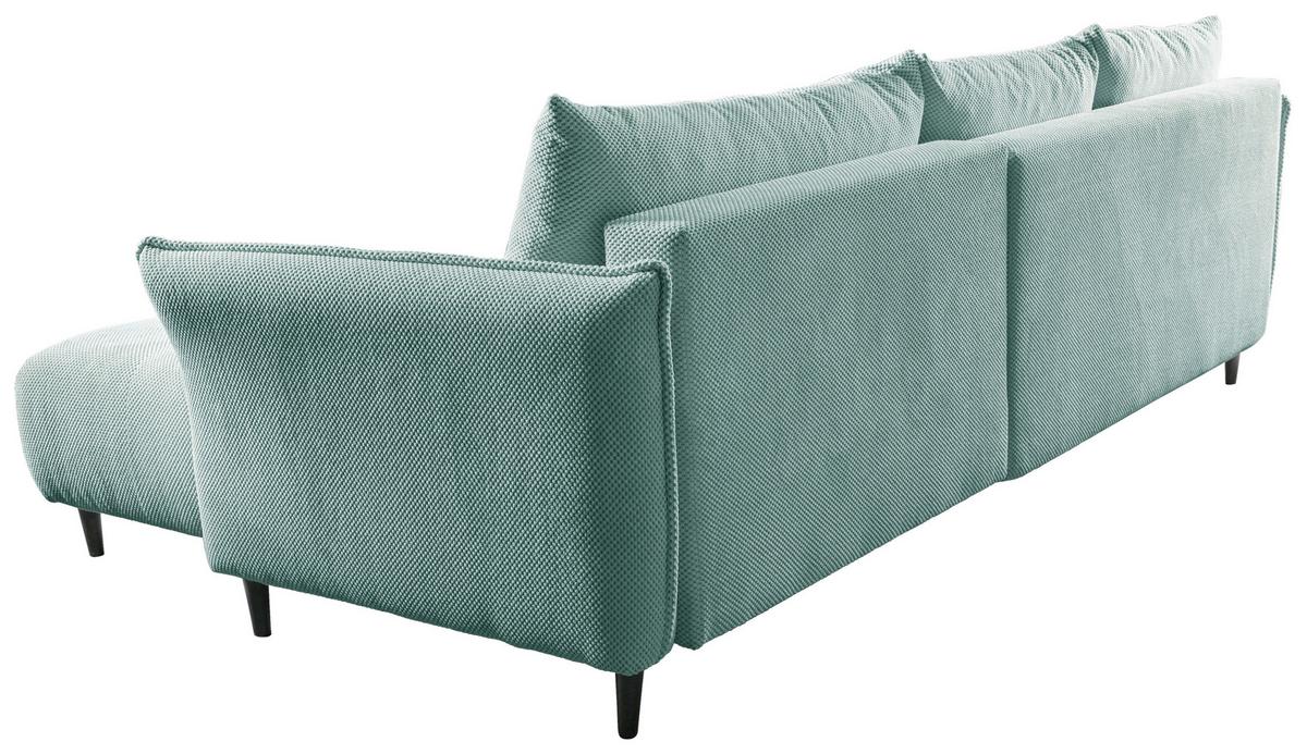 Ecksofa Monte Carlo Mintgrün S: 290x160 Cm - Schwarz/Mintgrün, Trend, Holz/Holzwerkstoff (290/160cm)
