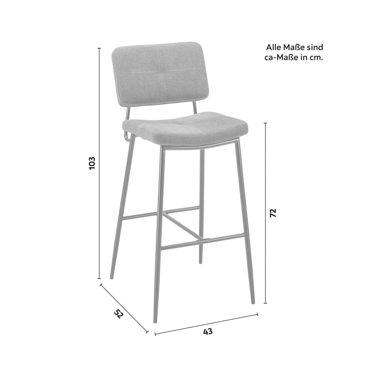 Barová židle NETA tmavěšedá - černá/tmavě šedá, Moderní, kov/dřevo (45/103/52cm) - Bessagi Home