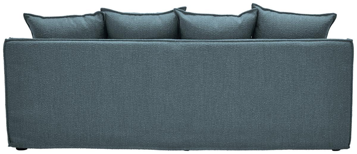 3-sitzer-sofa Aurora - Blau/Schwarz, Trend, Textil (227/92/105cm) - Livetastic