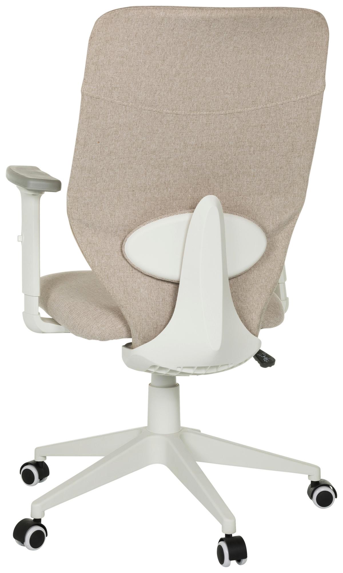 Drehstuhl Cossio II Beige B: 70 cm - Beige/Weiß, MODERN, Kunststoff/Textil (70/115/70cm) - MID.YOU