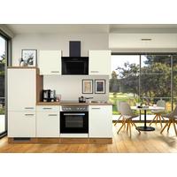 Küchenblock Avila Eichefarben/Magnolie B: 220 cm - Eichefarben/Magnolie, MODERN, Holzwerkstoff (220cm) - FlexWell