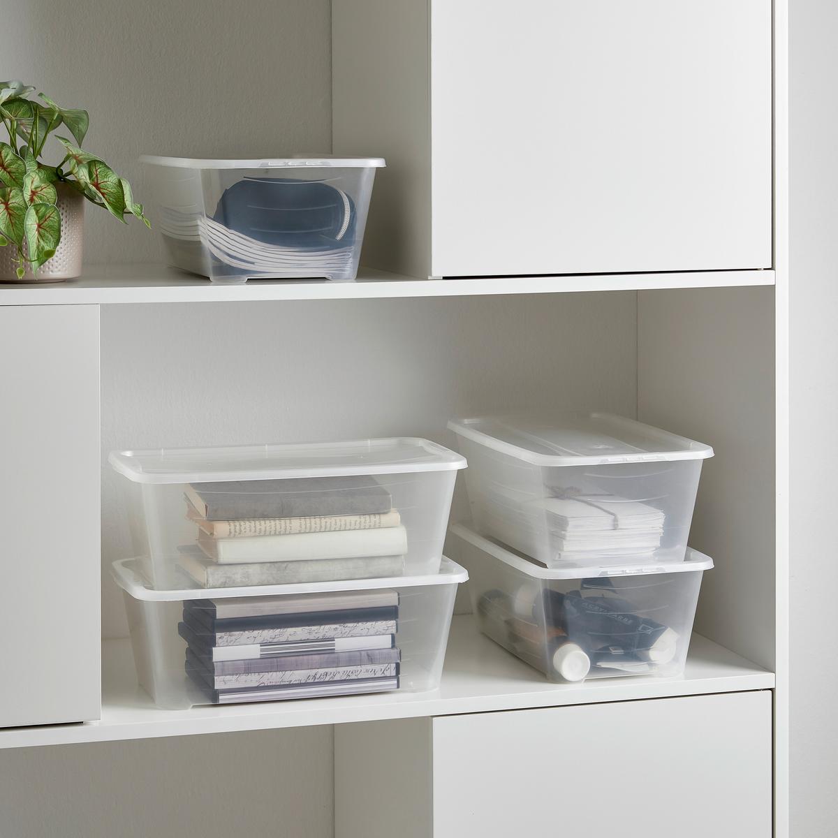 Sada úložných boxů SHOES - čiré, Konvenční, plast (35/20/17,2cm) - Mömax